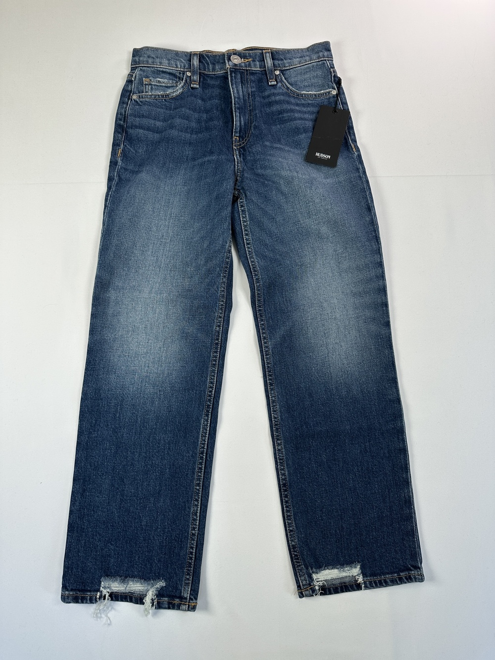 Hudson Remi Straight Cropped Jeans Medium Wash Size 25 NWT
